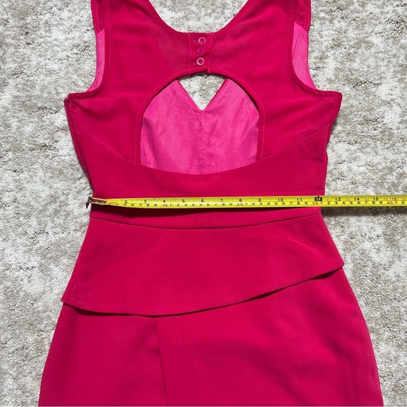 Arynk Pink Asymmetrical Ruffled Cocktail Dress - Picture 7 of 7